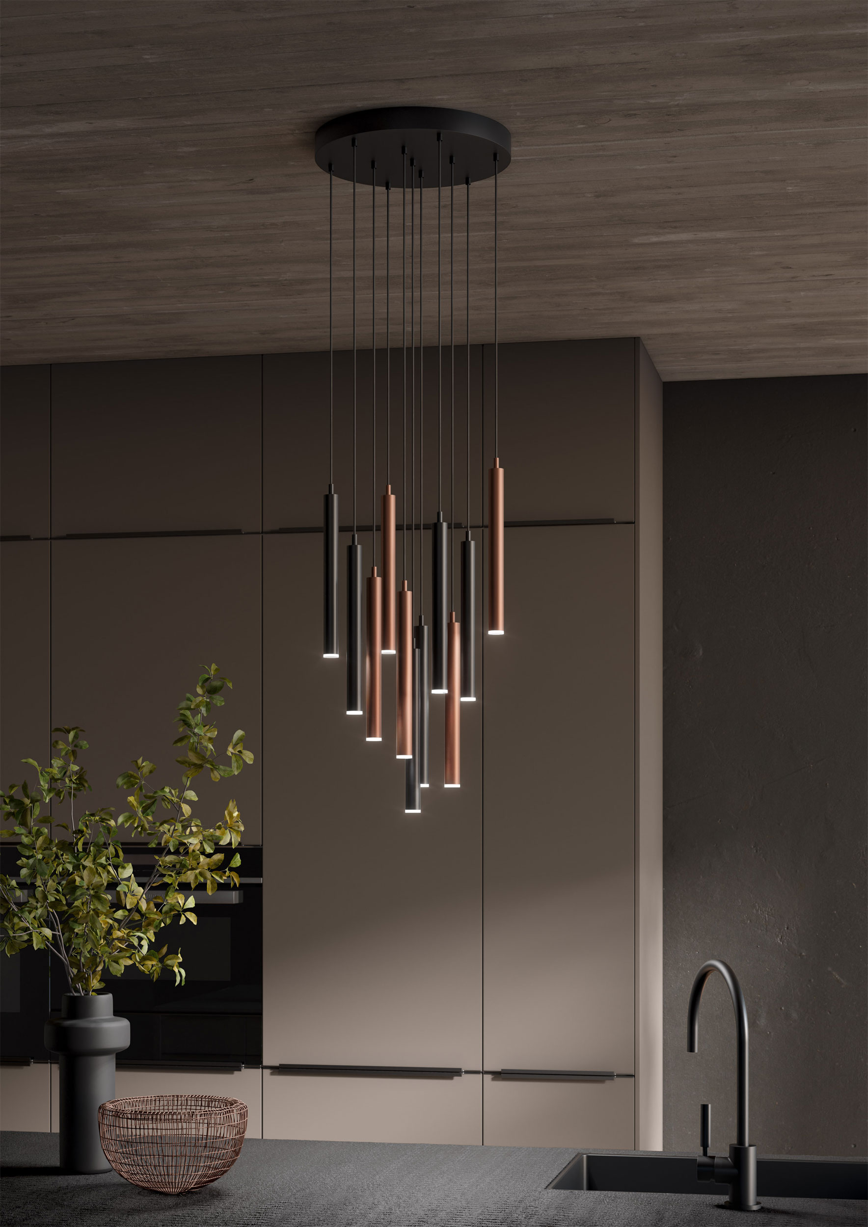 MusterringLED-Pendelleuchte 11flg