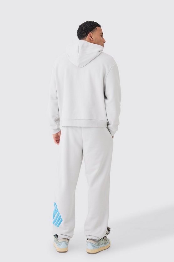 Oversize Jogginghose mit Borg-Applikation