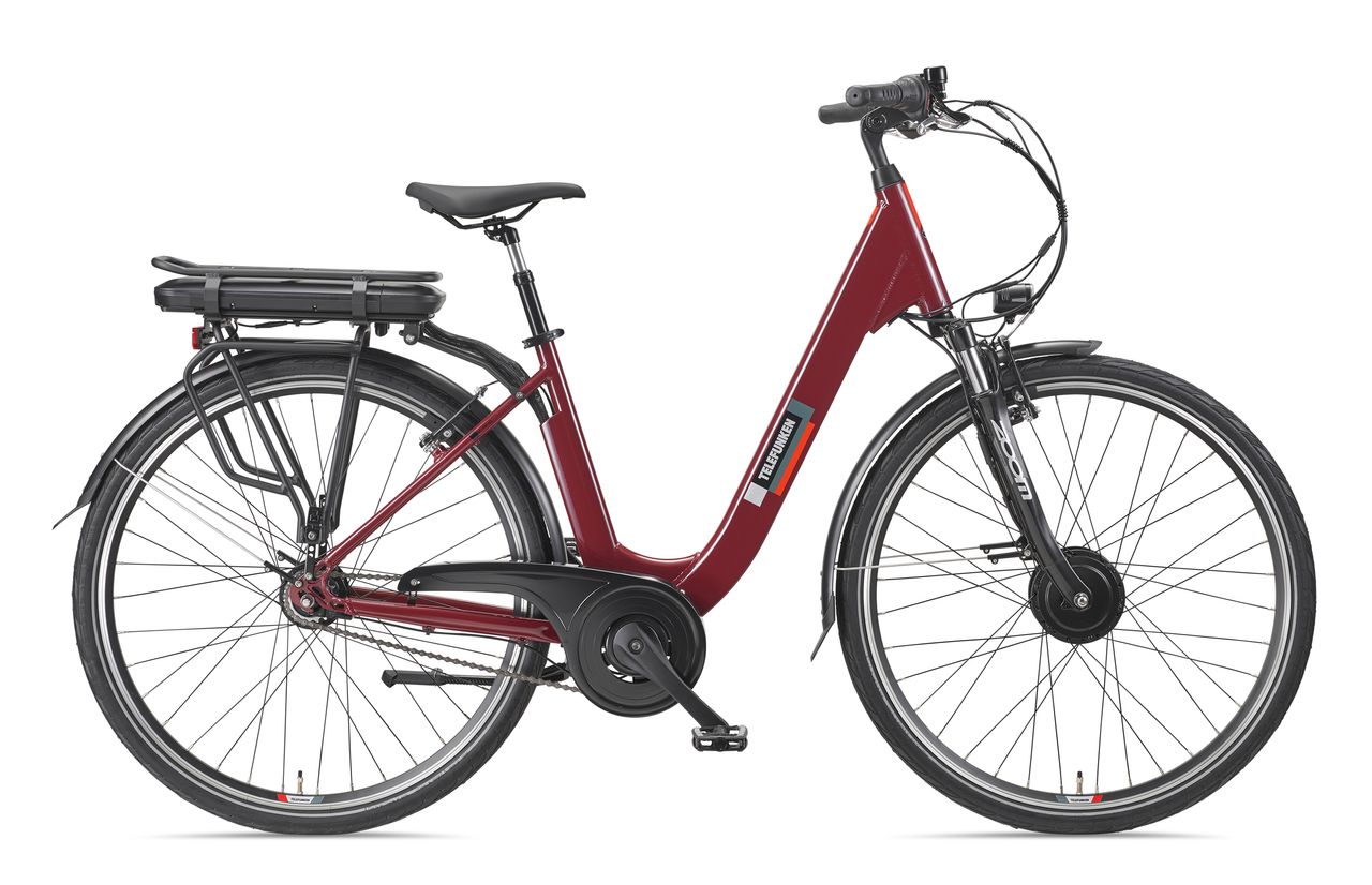 Telefunken City E-Bike RC845 Multitalent mit 7-Gang Shimano Nabenschaltung, Weinrot