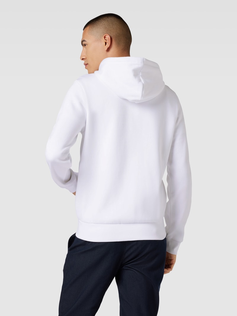 Sweatjacke mit Logo-Stitching in weiß