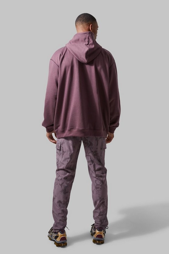 Active Skinny Cargo-Jogginghose mit Acid-Waschung