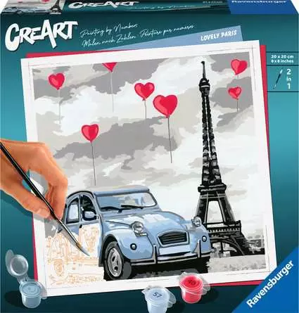 CreArt Liebe in Paris - Malen nach Zahlen für Erwachsene