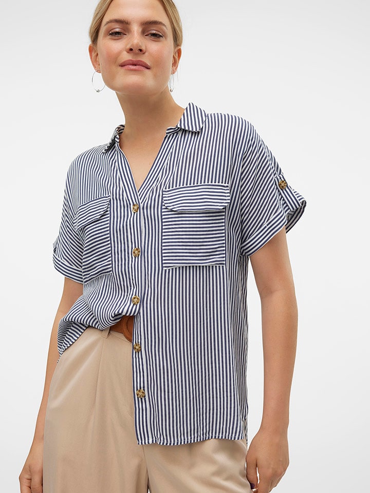 Vero Moda Bluse in Dunkelblau günstig kaufen