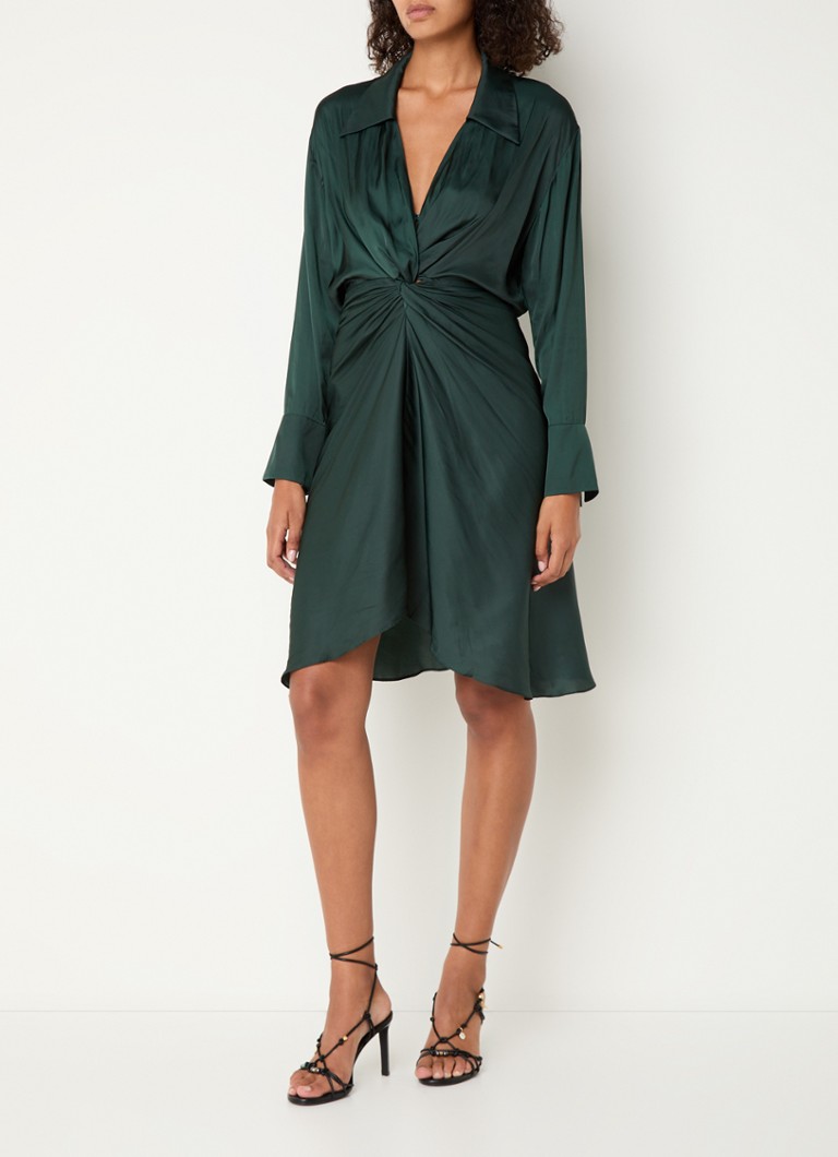 Rochie mini din satin Zadig&Voltaire Rozo cu cravata