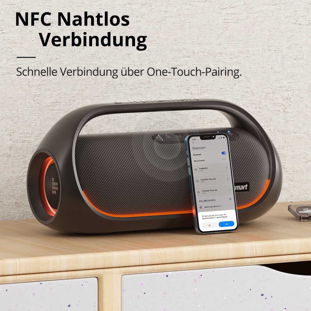 Tronsmart Bang 60W Bluetooth-Lautsprecher (NFC, 60 W, APP, Lichtshow)