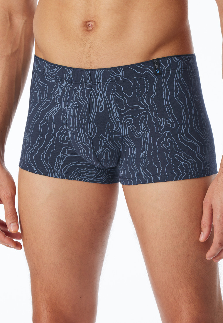 Shorts Modal gemustert jeansblau - Long Life Soft