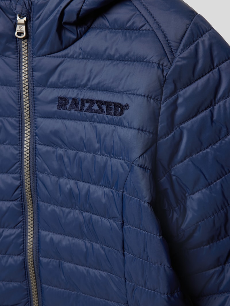 Steppjacke mit Label-Stitching Modell 'CHEYENNE' in marineblau