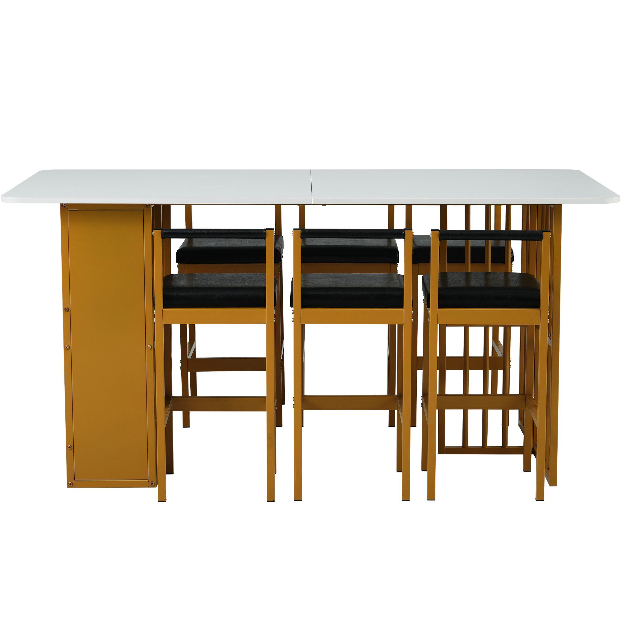 REDOM Essgruppe Esstisch mit 6 Esszimmerstuhl Set Küchetisch Barstuhl Sitzgruppe, (7-tlg)