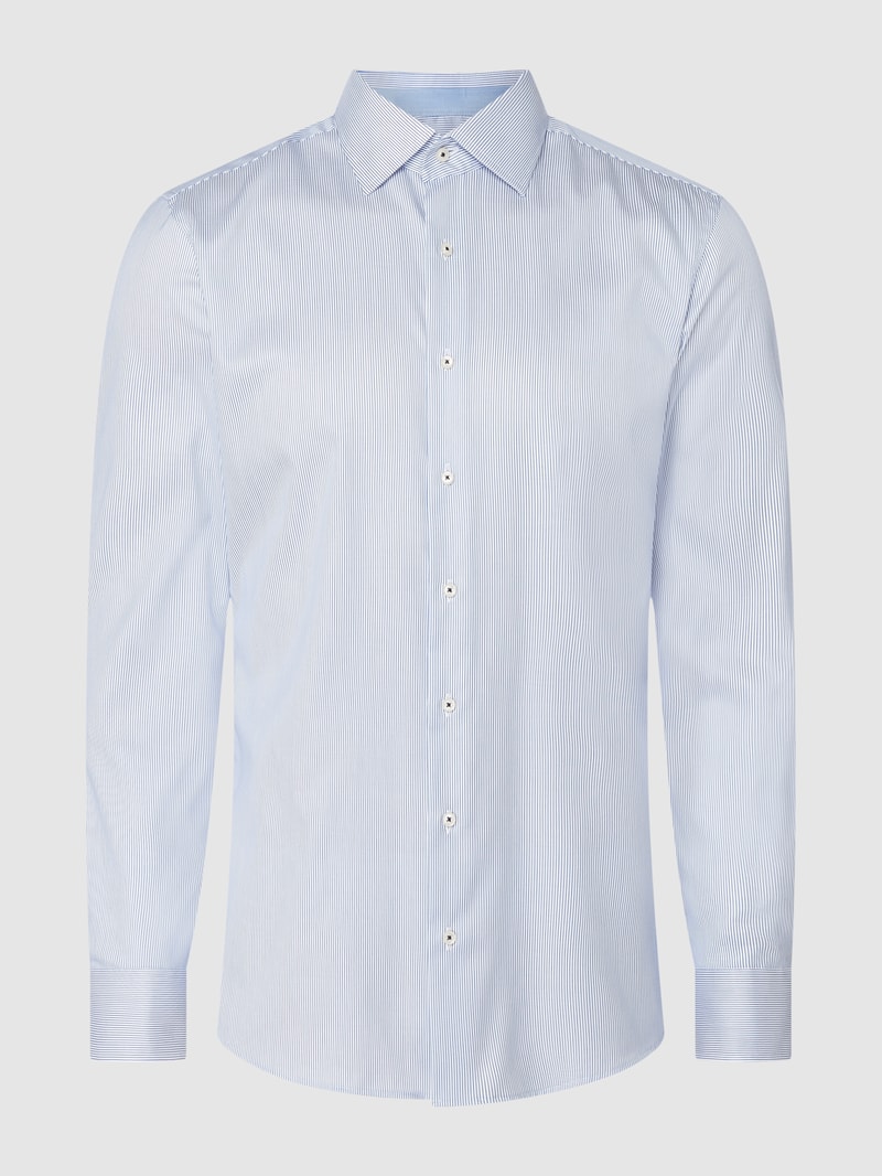 Slim Fit Business-Hemd aus Baumwolle in royalblau