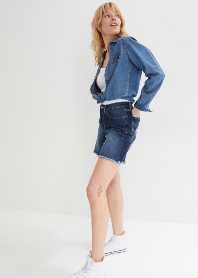 Stretch-Jeans-Shorts