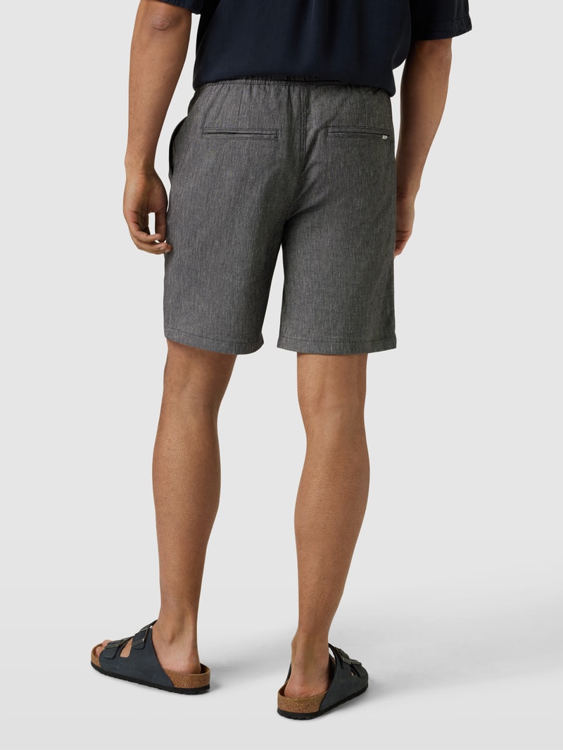 Bermudas mit Leinen-Anteil in marineblau