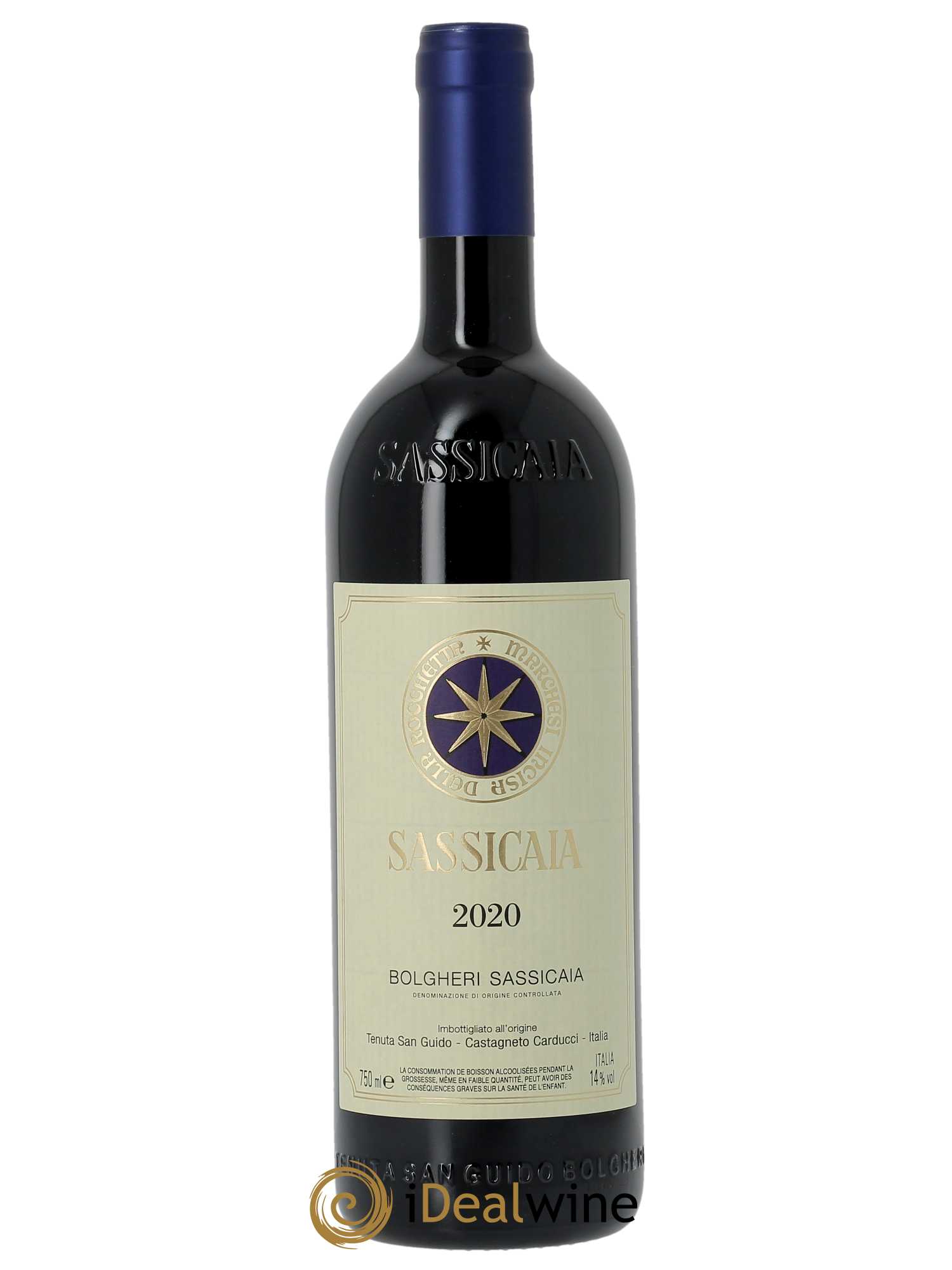 Bolgheri DOC Sassicaia Tenuta San Guido (CBO à partir de 6 BTS) 2020 - Lot de 1 Bouteille