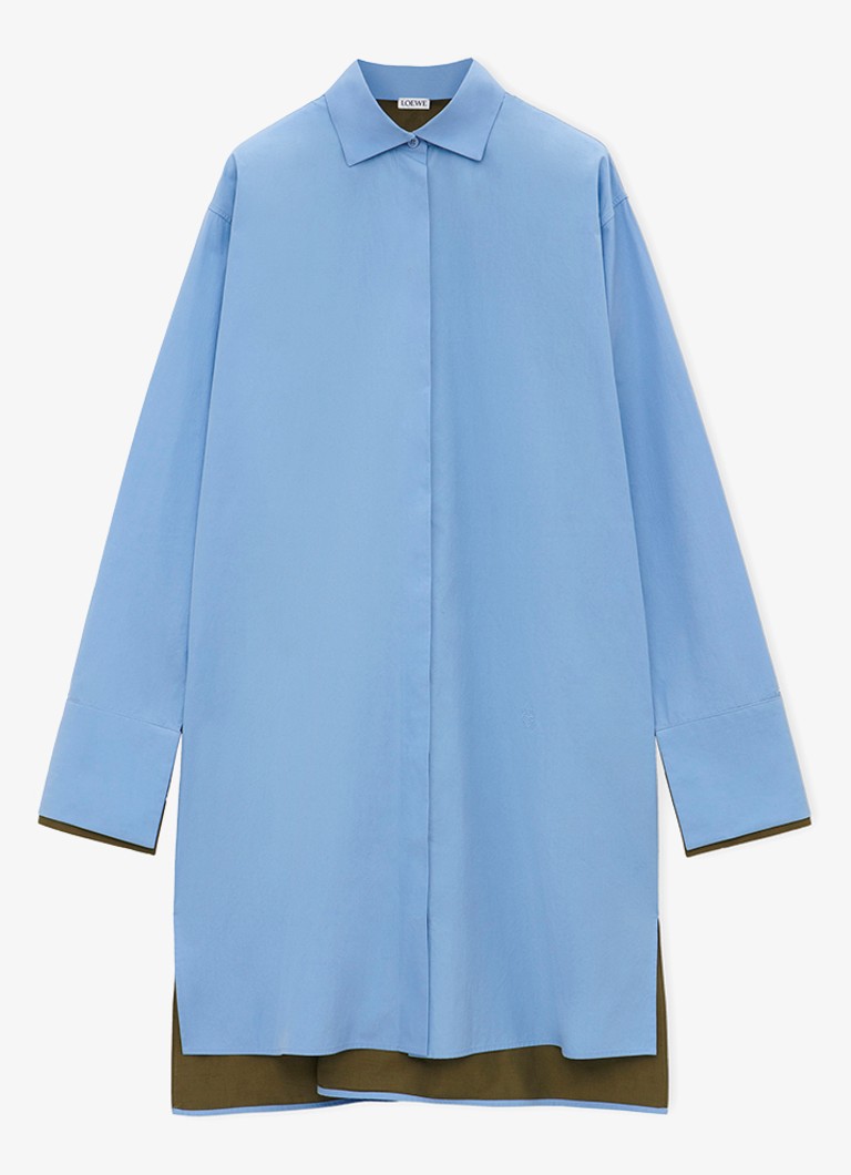 Abito a camicia corto con spacco LOEWE