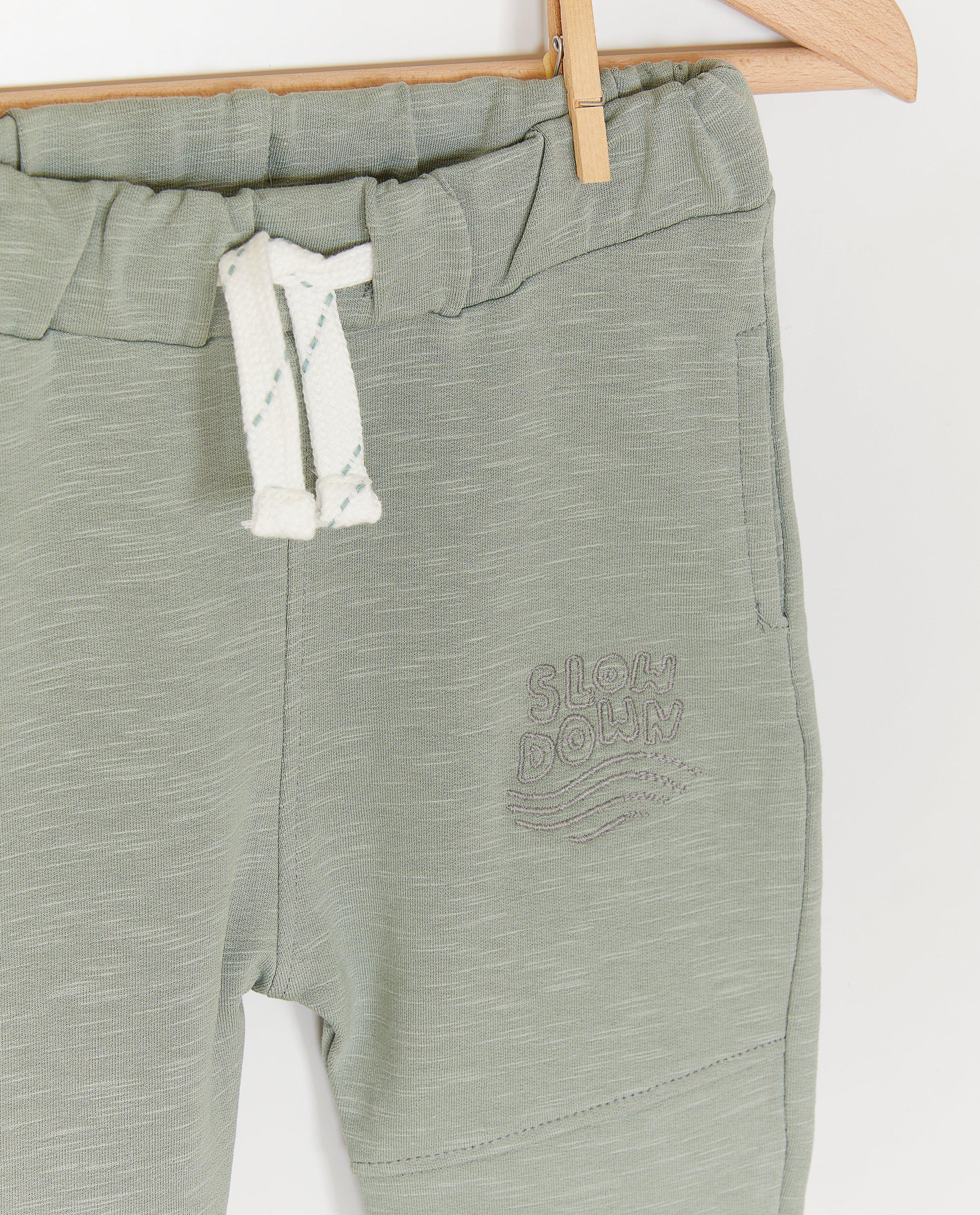 Pantaloni de trening kaki verzi Feetje