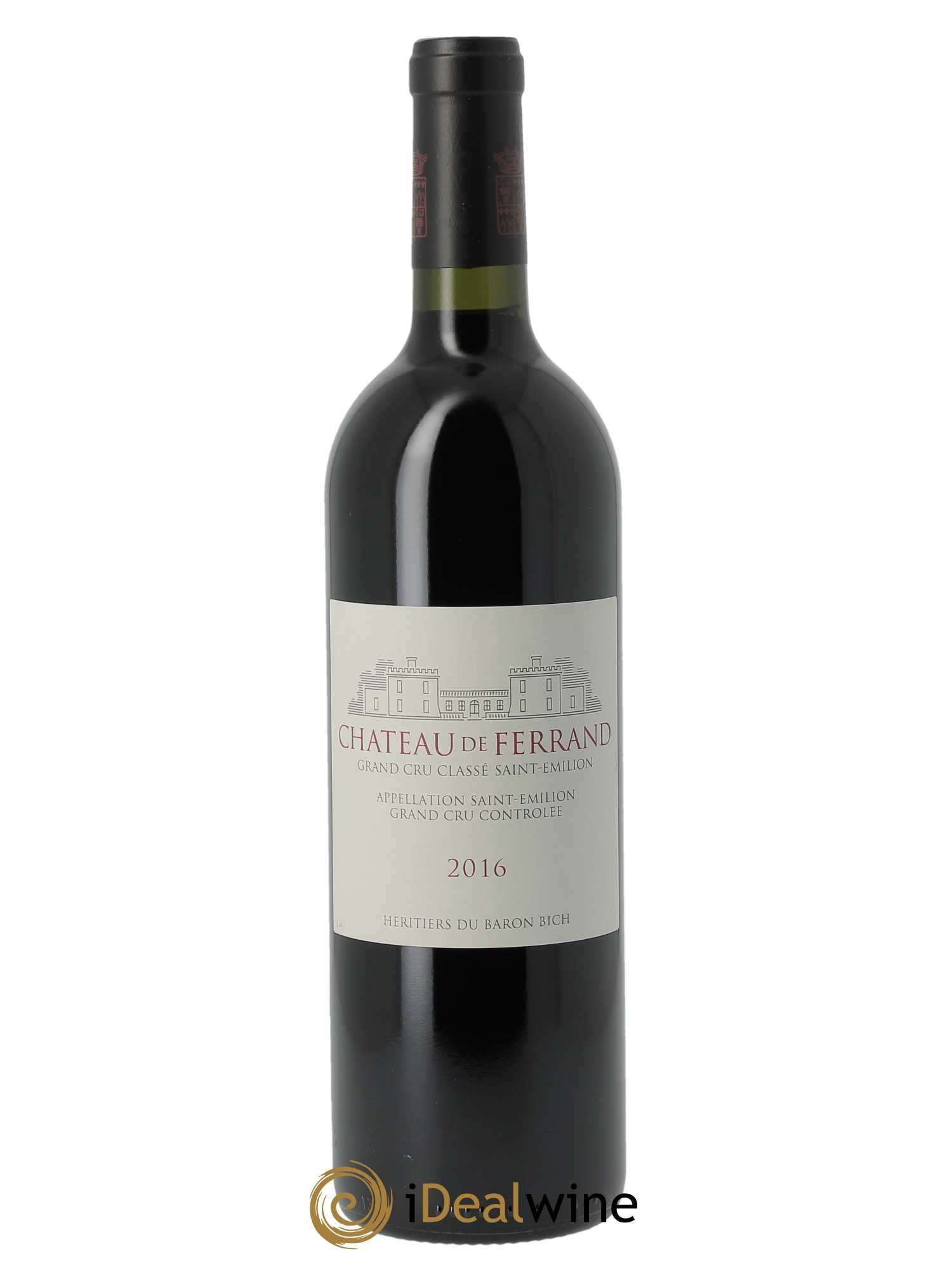 Château de Ferrand Grand Cru Classé (CBO à partir de 12 BTS) 2016 - Lot de 1 Bouteille
