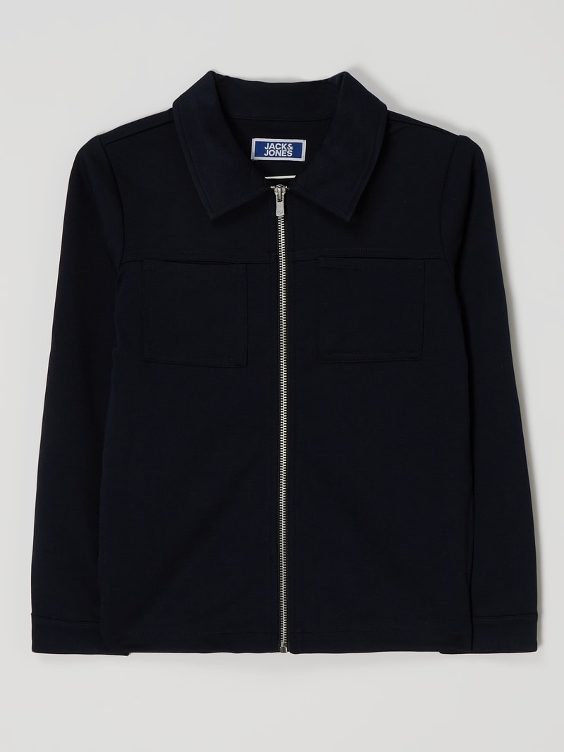Jacke mit Stretch-Anteil Modell 'Blaphil' in marineblau