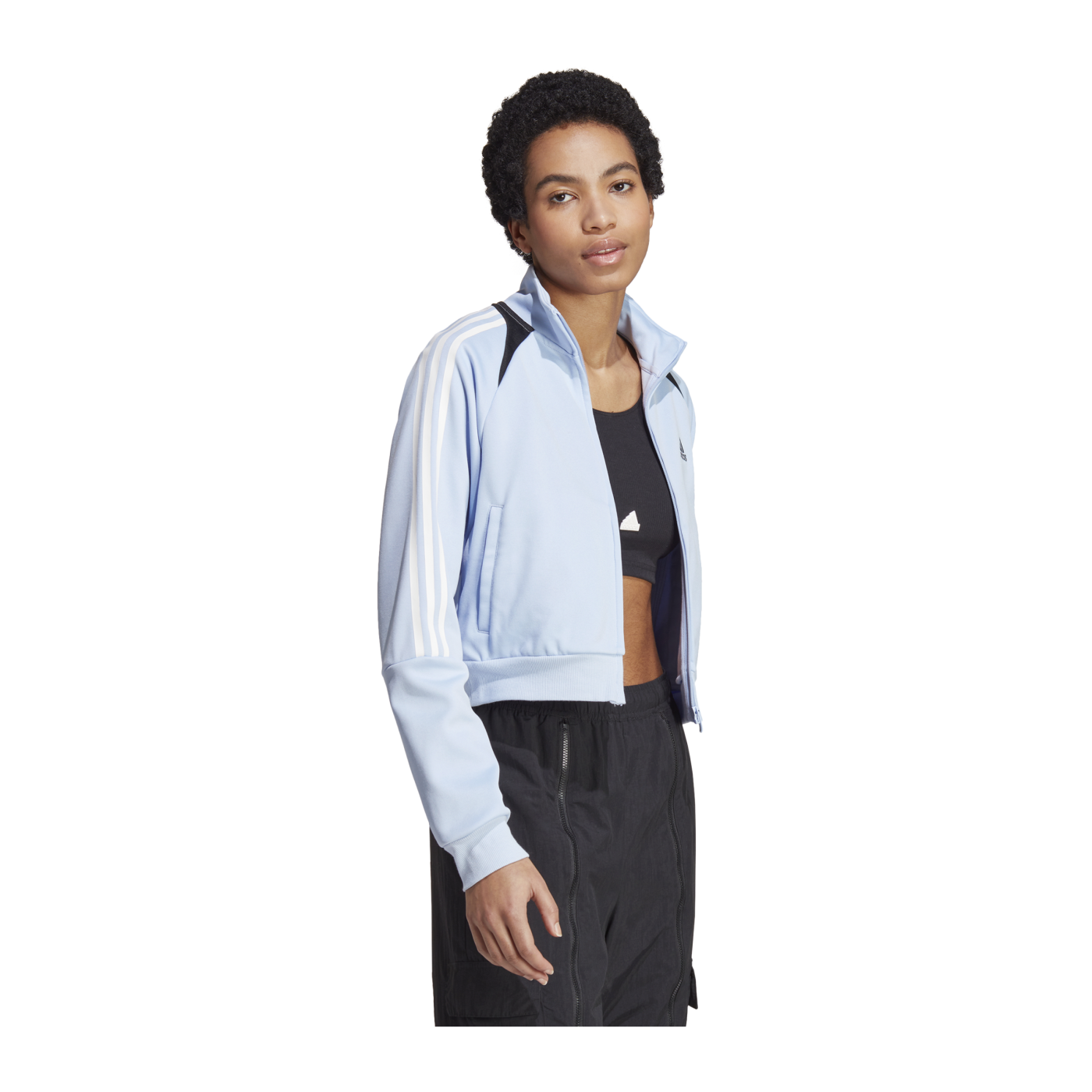 adidas Tiro Trainingsjacke Damen Hellblau Weiss