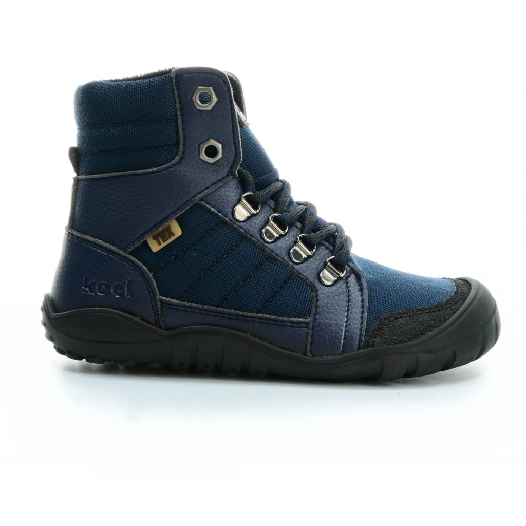 Koel4kids Mica Vegan Tex Blue 04T001.50E-110 mit Fleece gefütterte Barfuß-Stiefeletten