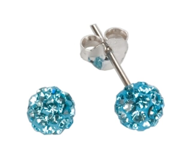 Impala Kugel 5 mm aquamarine Ohrstecker
