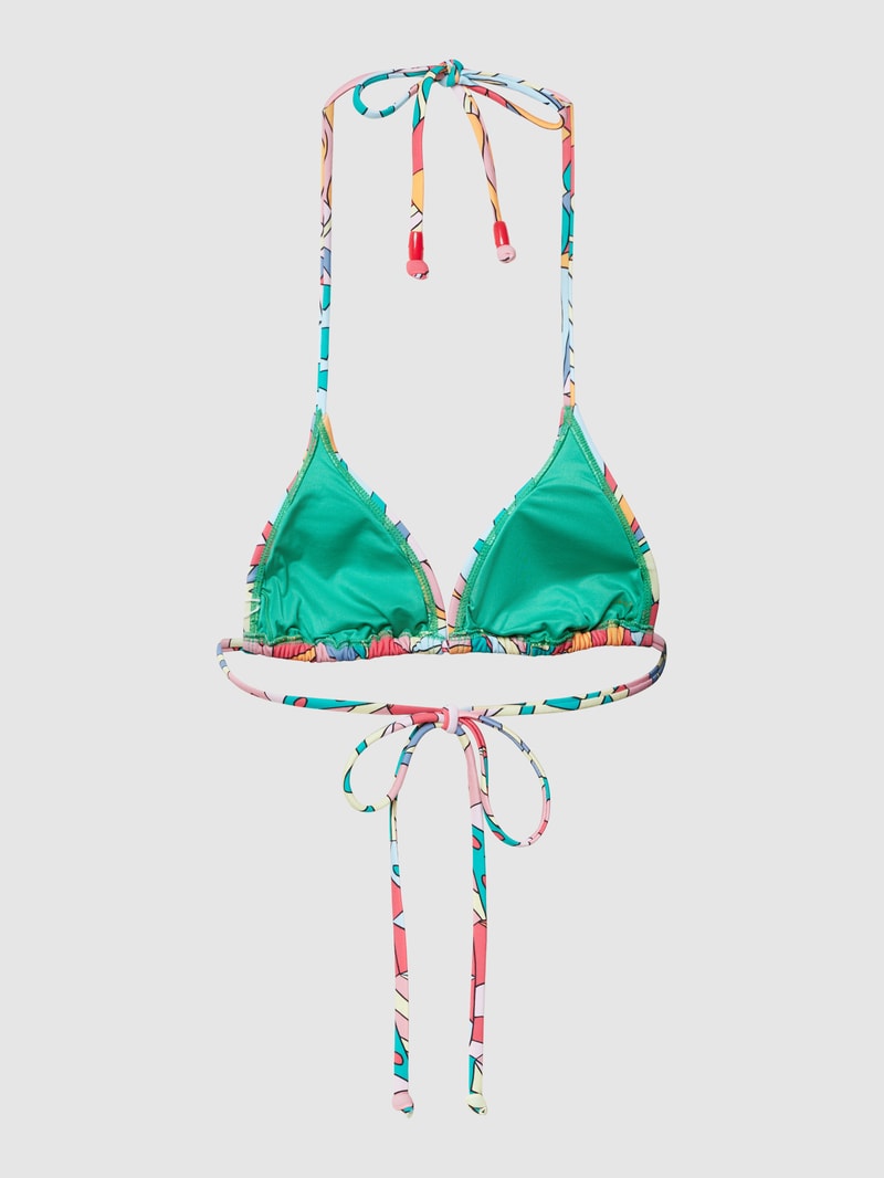 Bikini-Oberteil mit Allover-Print Modell 'FLINDER' in grün