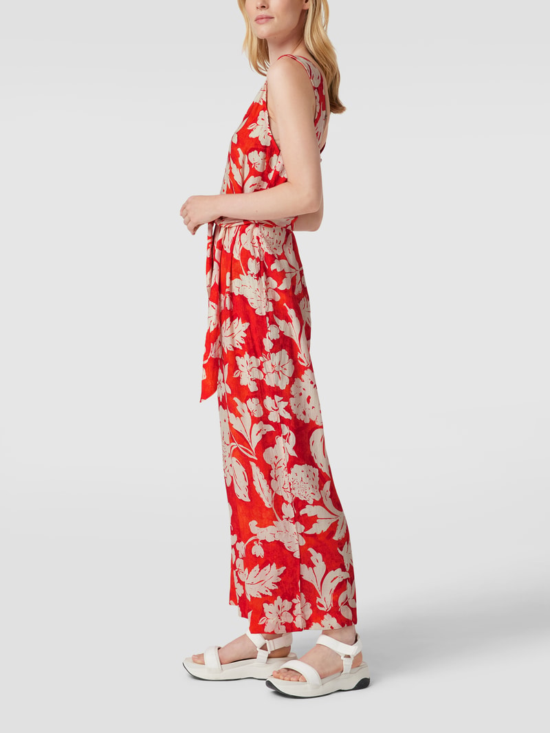 Jumpsuit mit floralem Allover-Muster Modell 'Nora' in orange