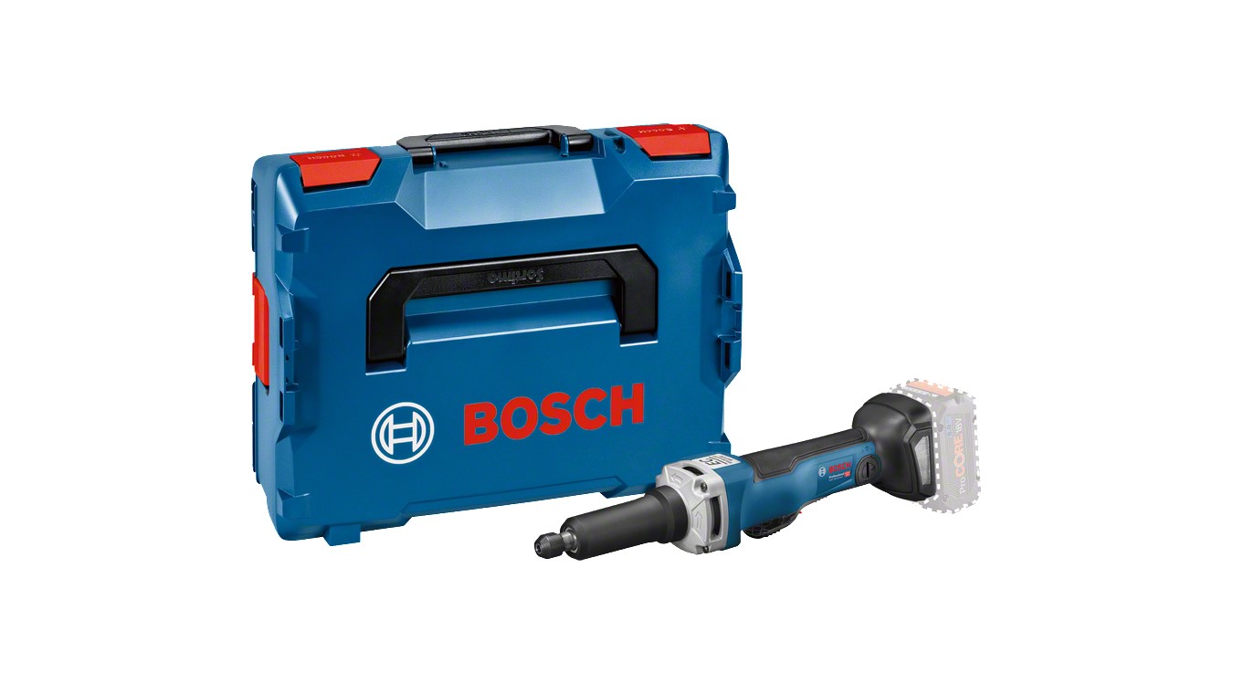 Polizor drept Bosch Blue 0601229200 GGS 18V-23 PLC profesional cu întrerupător de siguranță, fără baterii și încărcător în L-Boxx 601229200