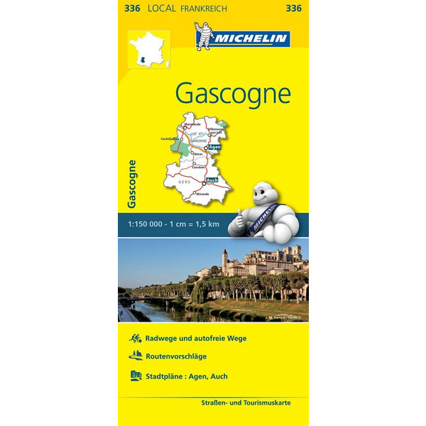 Michelin Gascogne - Straßenkarte