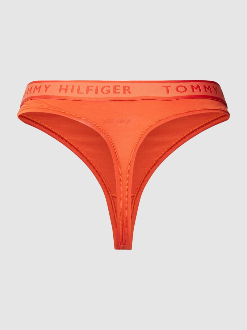 String mit elastischem Logo-Bund in orange