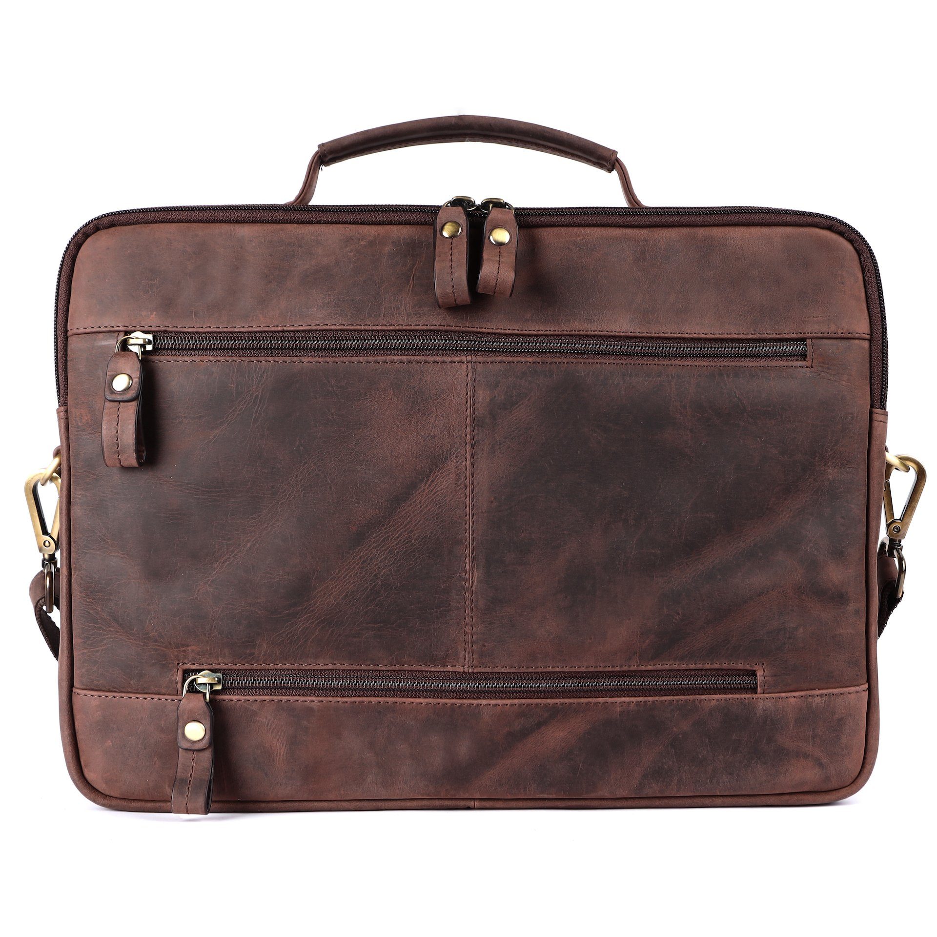 Benthill Aktentasche Echt Leder Laptoptasche Notebooktasche Umhängetasche Laptoptasche, Schultergurt / Umhängegurt Reißverschlussfach