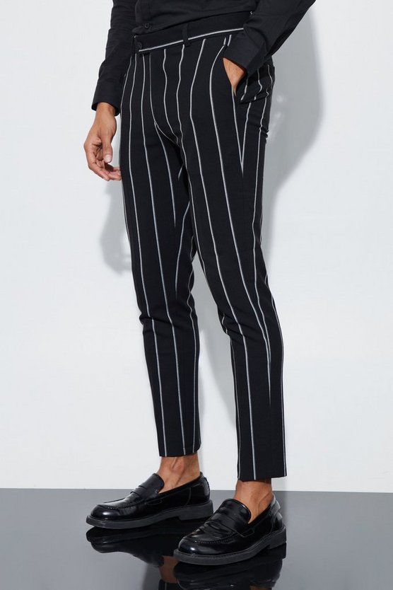Gestreifte Super Skinny Anzughose