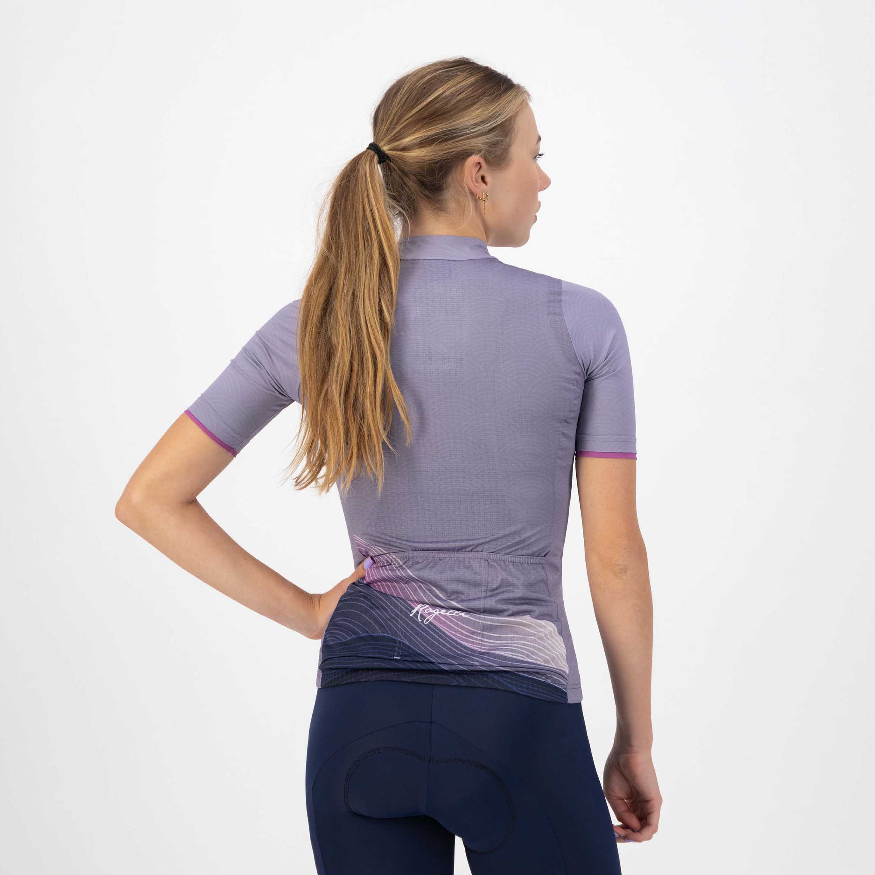 Rogelli Peace Lila/Rosa Damen Radtrikot Kurzarm