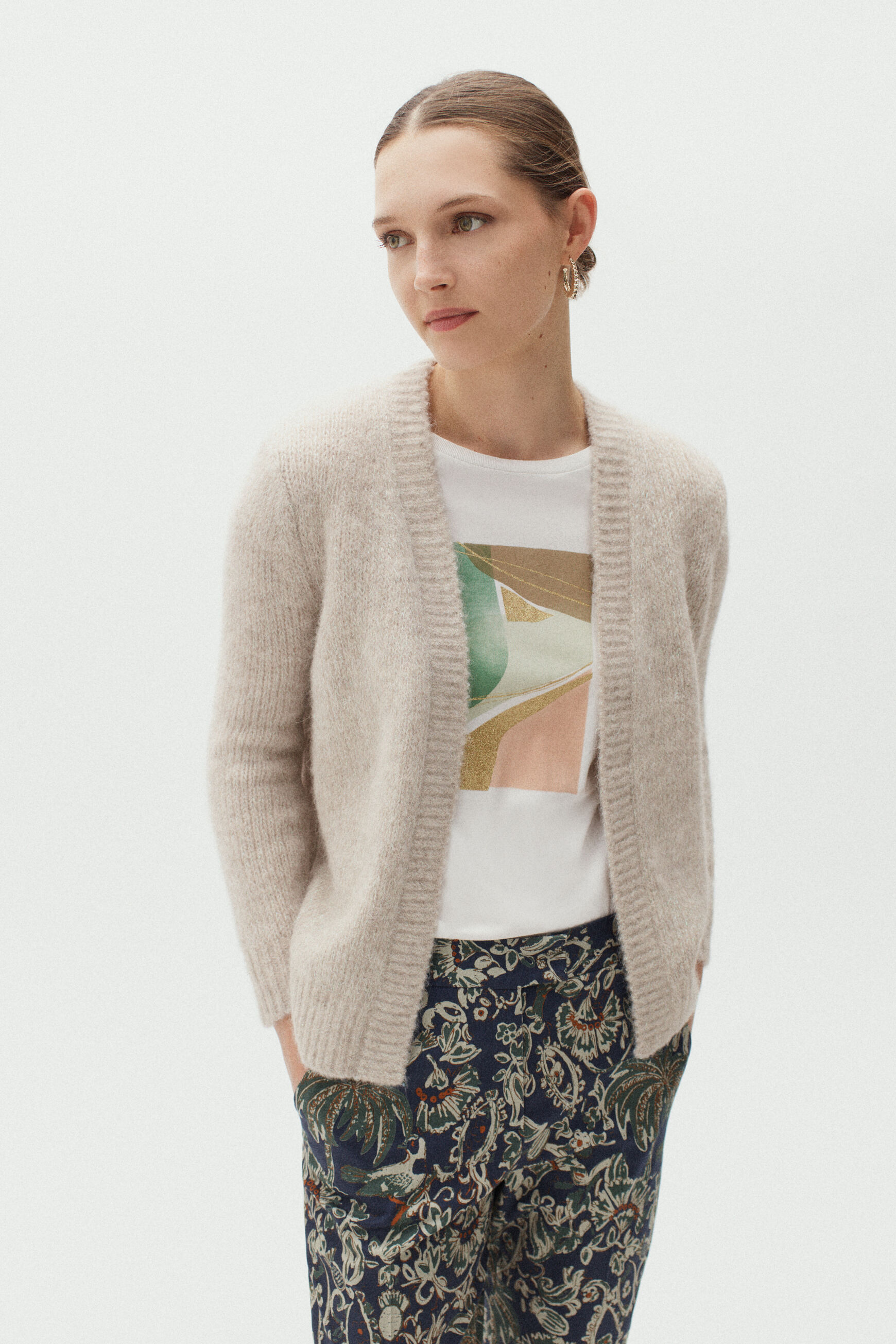 gillet eglantine ivoire femme