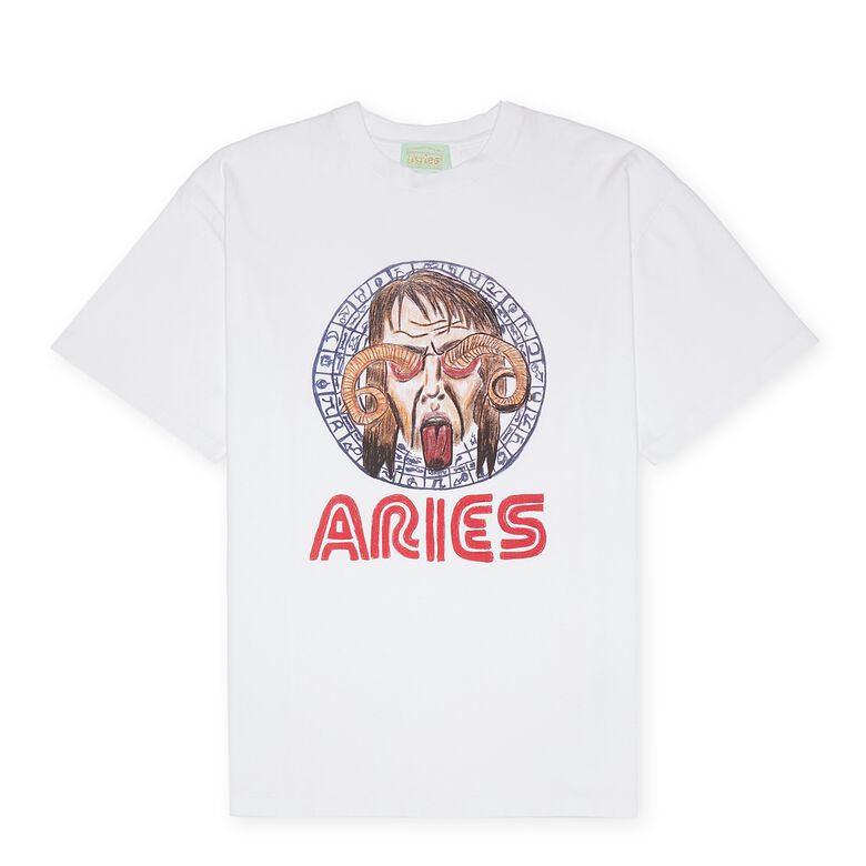Aries Astrology For Aliens SS Tee white