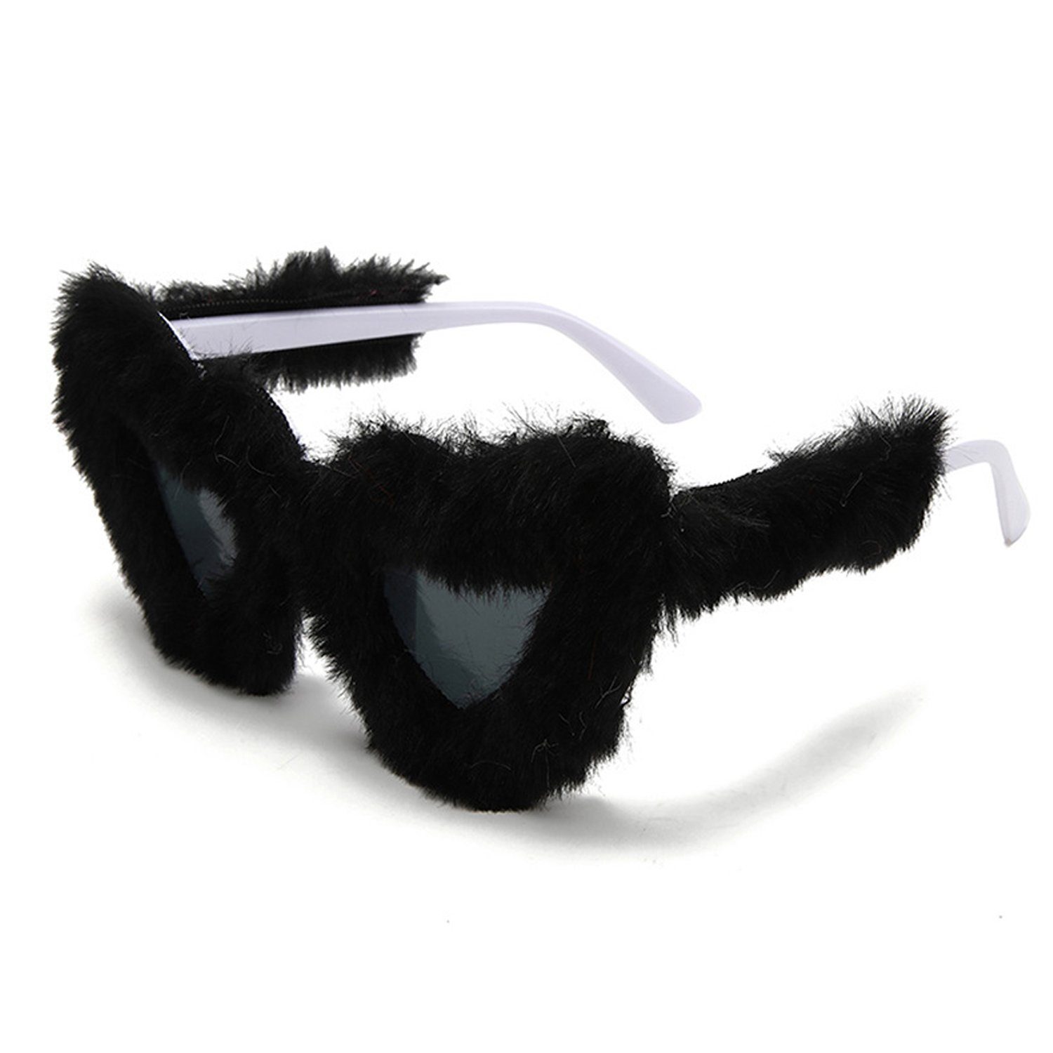 FYLA Sonnenbrille Sonnenbrillen Lustige herzförmige Plüschsonnenbrille (2-St)