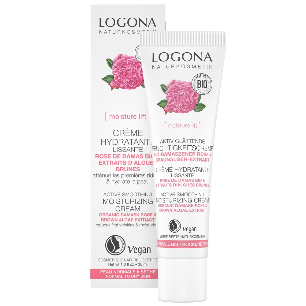 logona Crème jour lissante rose Damas bio, 30ml Crèmes visage