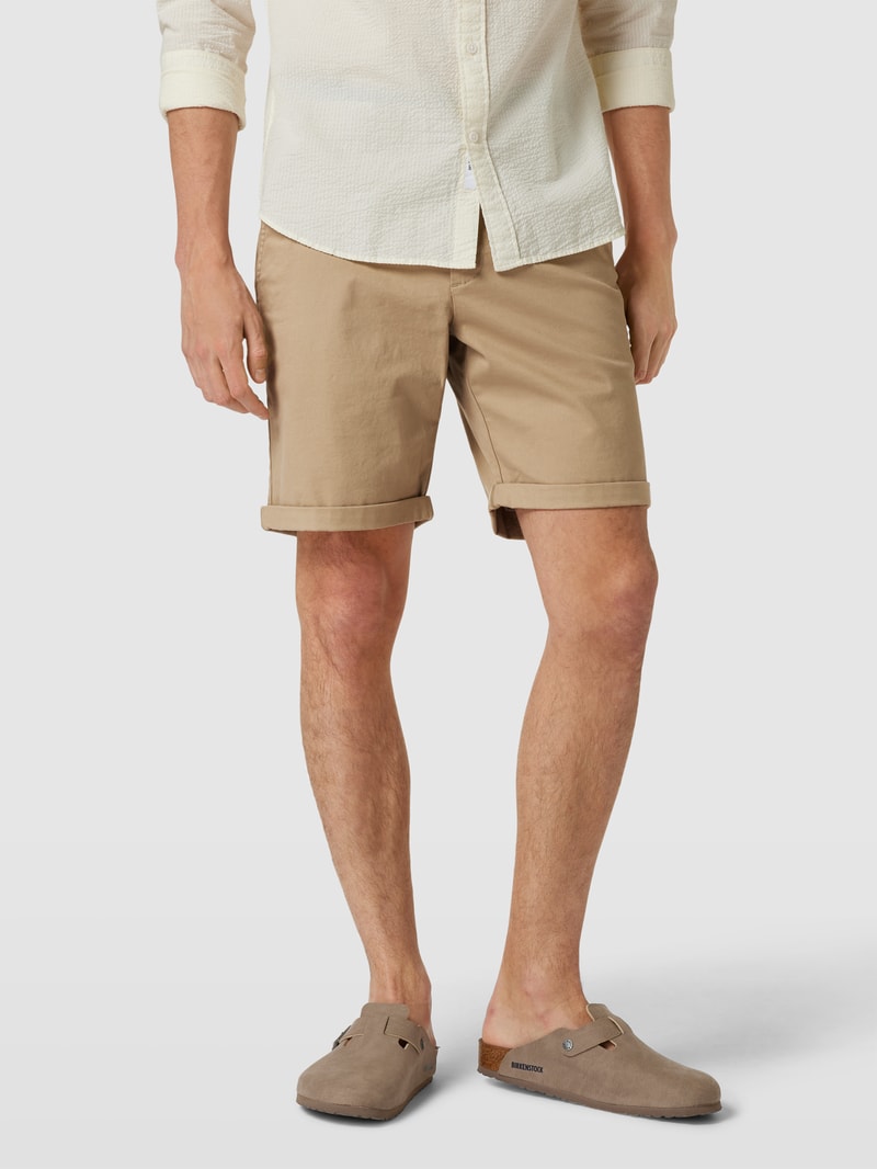 Bermudas mit Paspeltaschen in beige