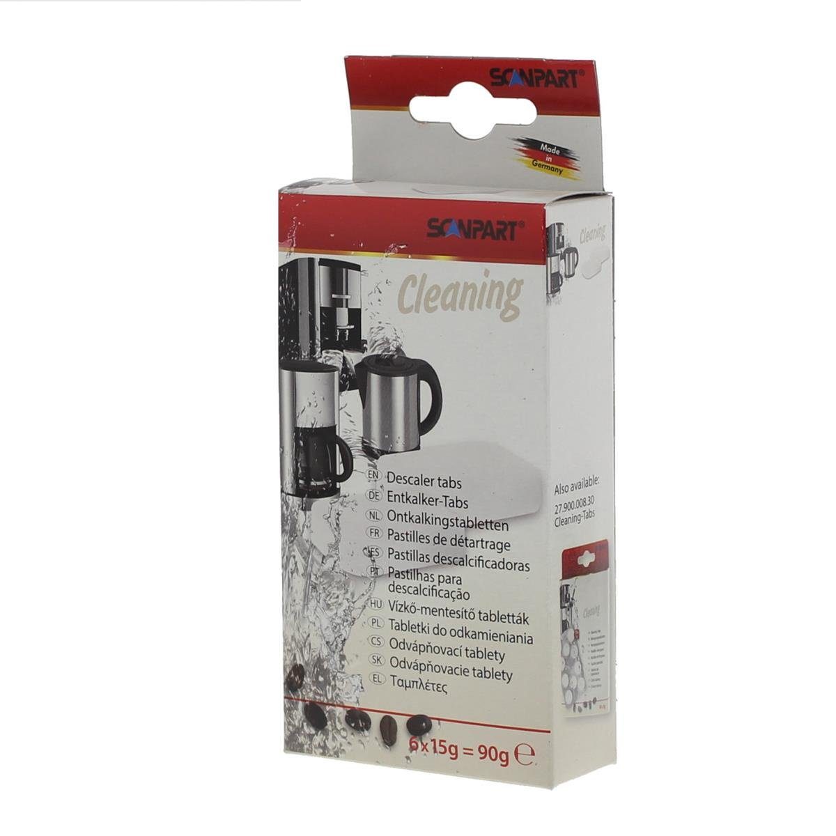 Scanpart SCANPART Entkalker Tabs 6x15g für Kaffeevollautomaten (1er Pack) Entkalker