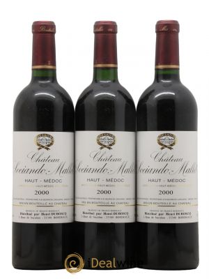 Château Sociando Mallet  2000 - Lot de 3 Bouteilles