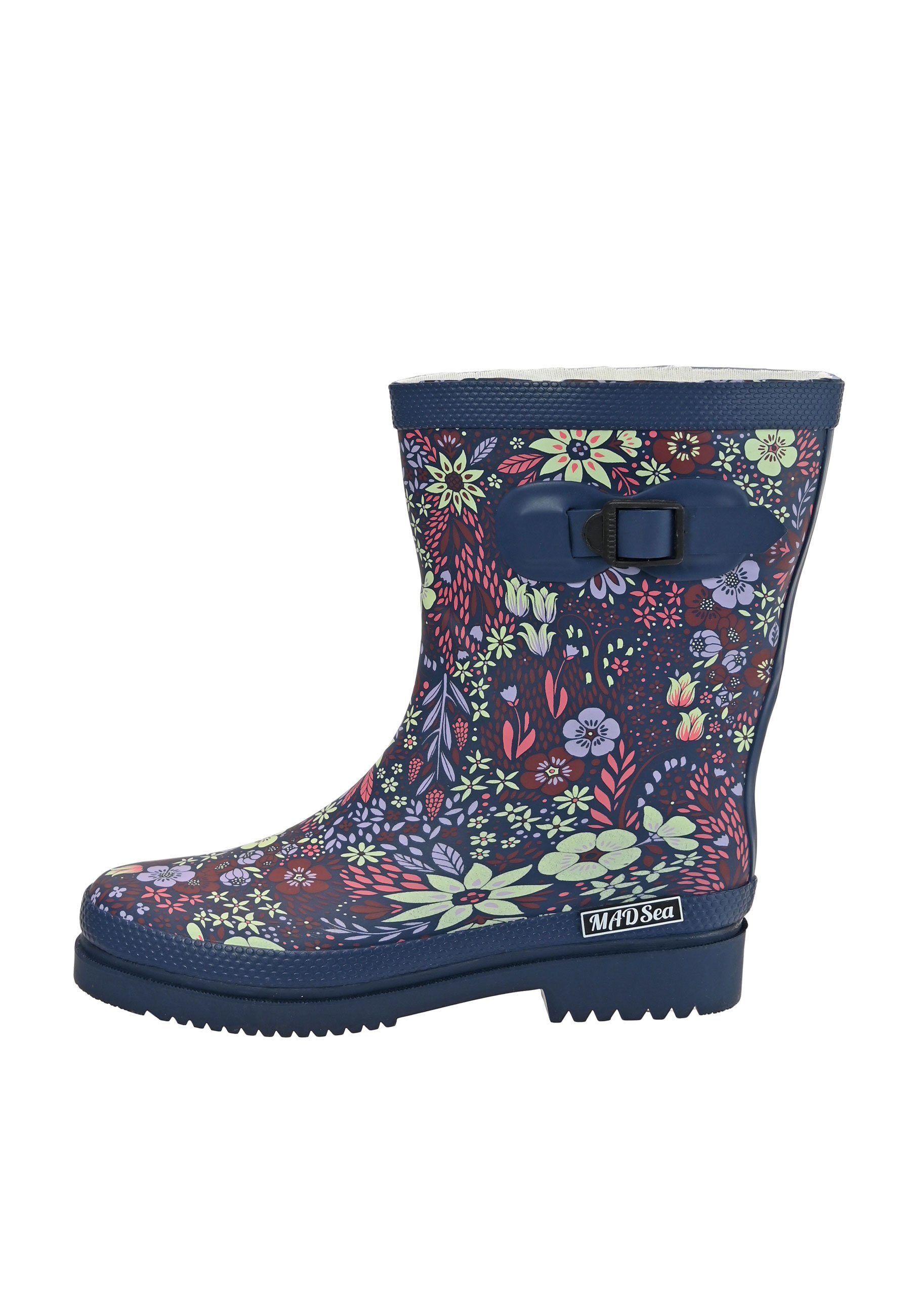 MADSea Flower Gummistiefel mit rutschfester Laufsohle und buntem Blumenprint