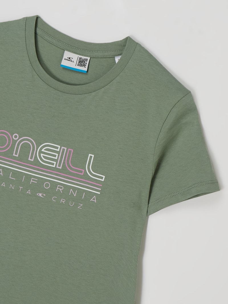 T-Shirt mit Logo in olivgrün