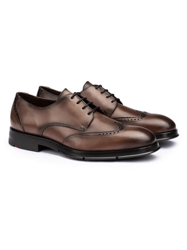LLOYD Leder-Schnürschuhe in Braun günstig kaufen