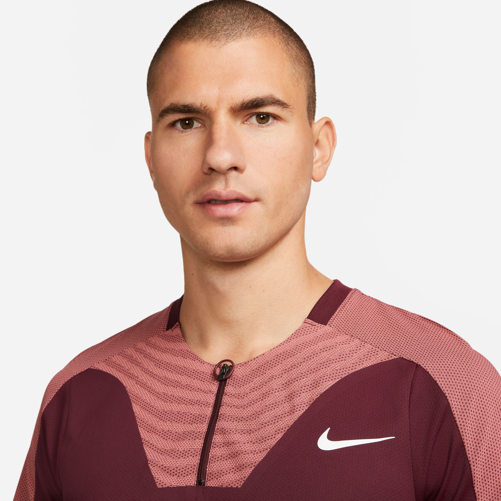Dri-Fit Advantage Court Slim UL RG Polo Herren - Dunkelrot, Altrosa