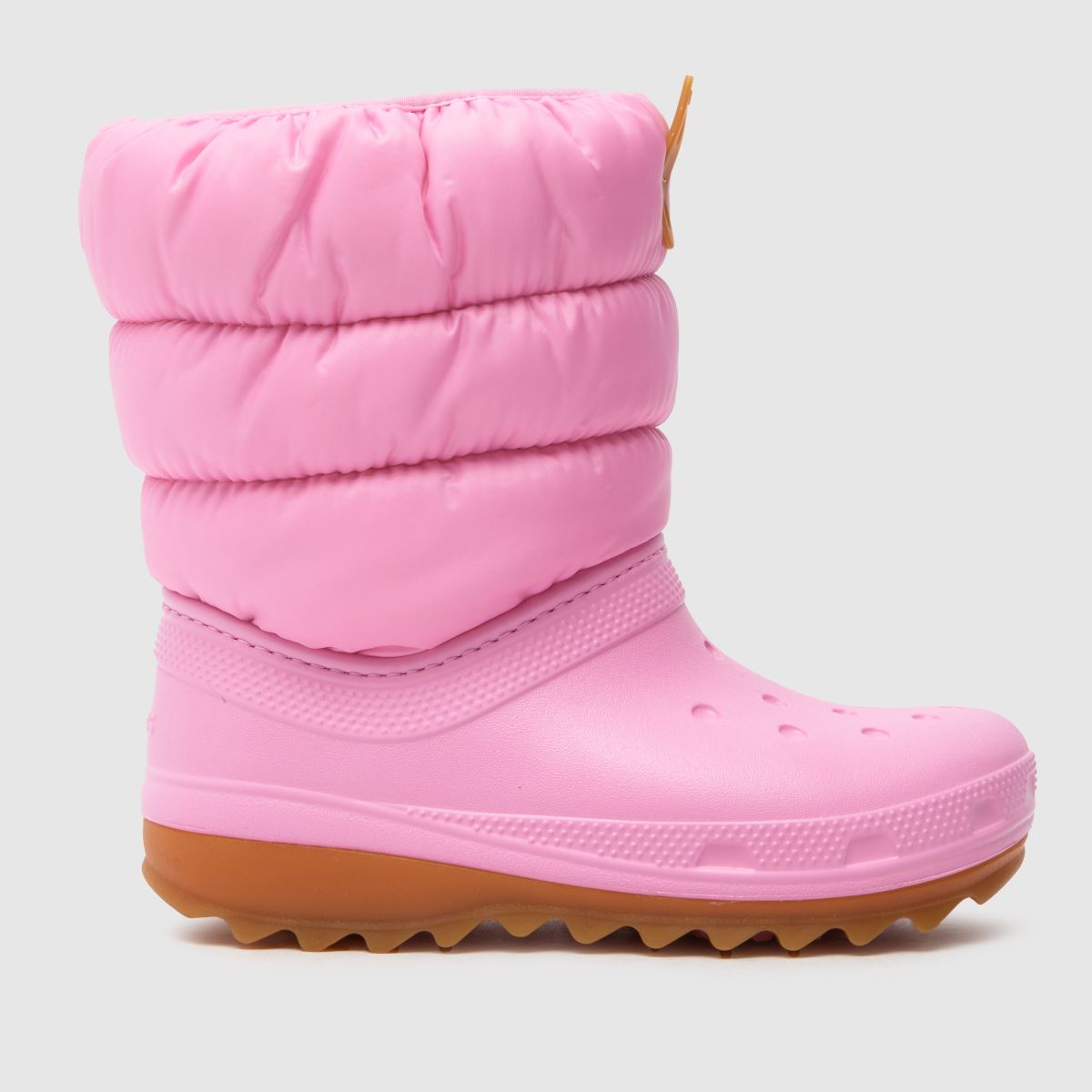 Crocs ljusrosa klassiska neo puff flickor junior stövlar