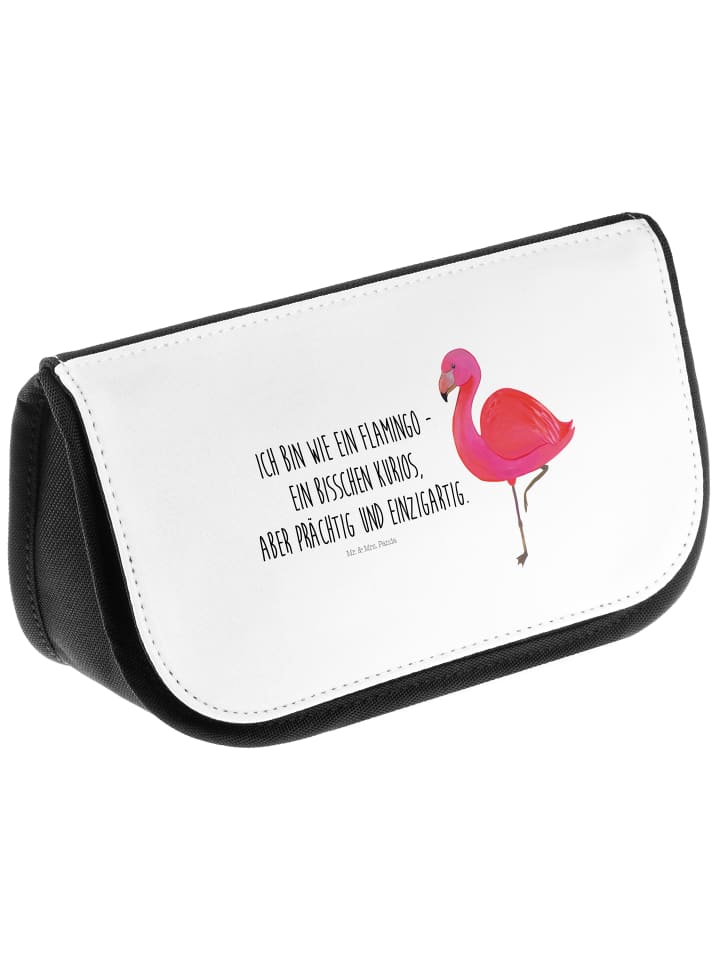 Mr. & Mrs. Panda Kosmetiktasche Flamingo Classic mit Spruch in Weiß günstig kaufen onesize