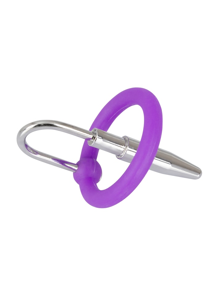 Penisplug Dilator with a silicone glans ring in lila günstig kaufen 6.5 cm