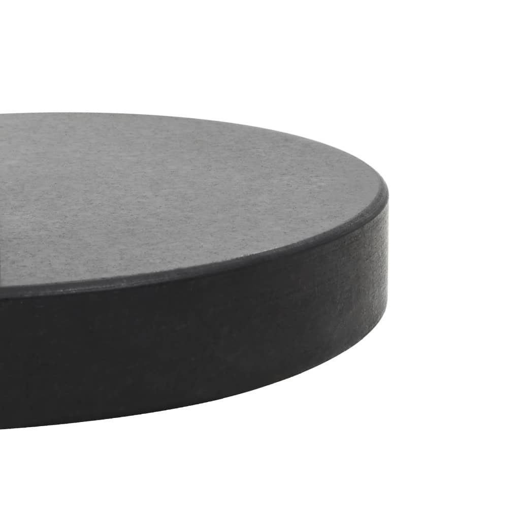 vidaXL Schirmhalter Sonnenschirmständer Granit 30 kg Rund Schwarz