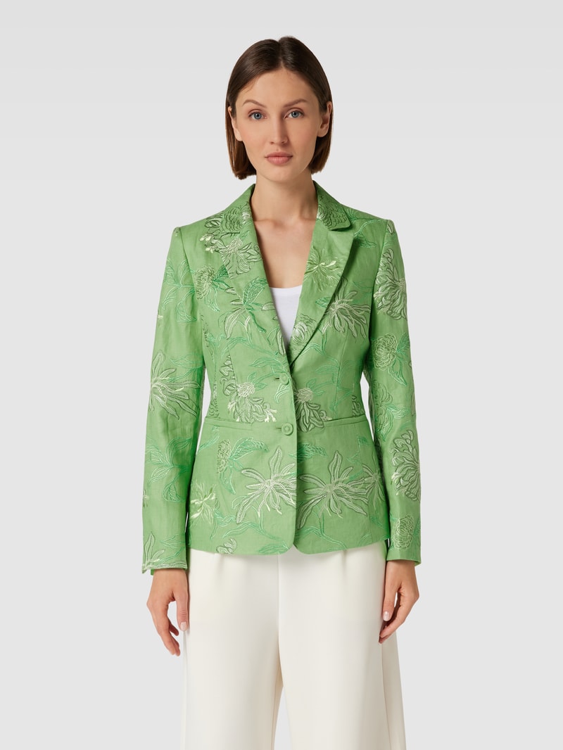 Blazer mit Allover-Print in grün