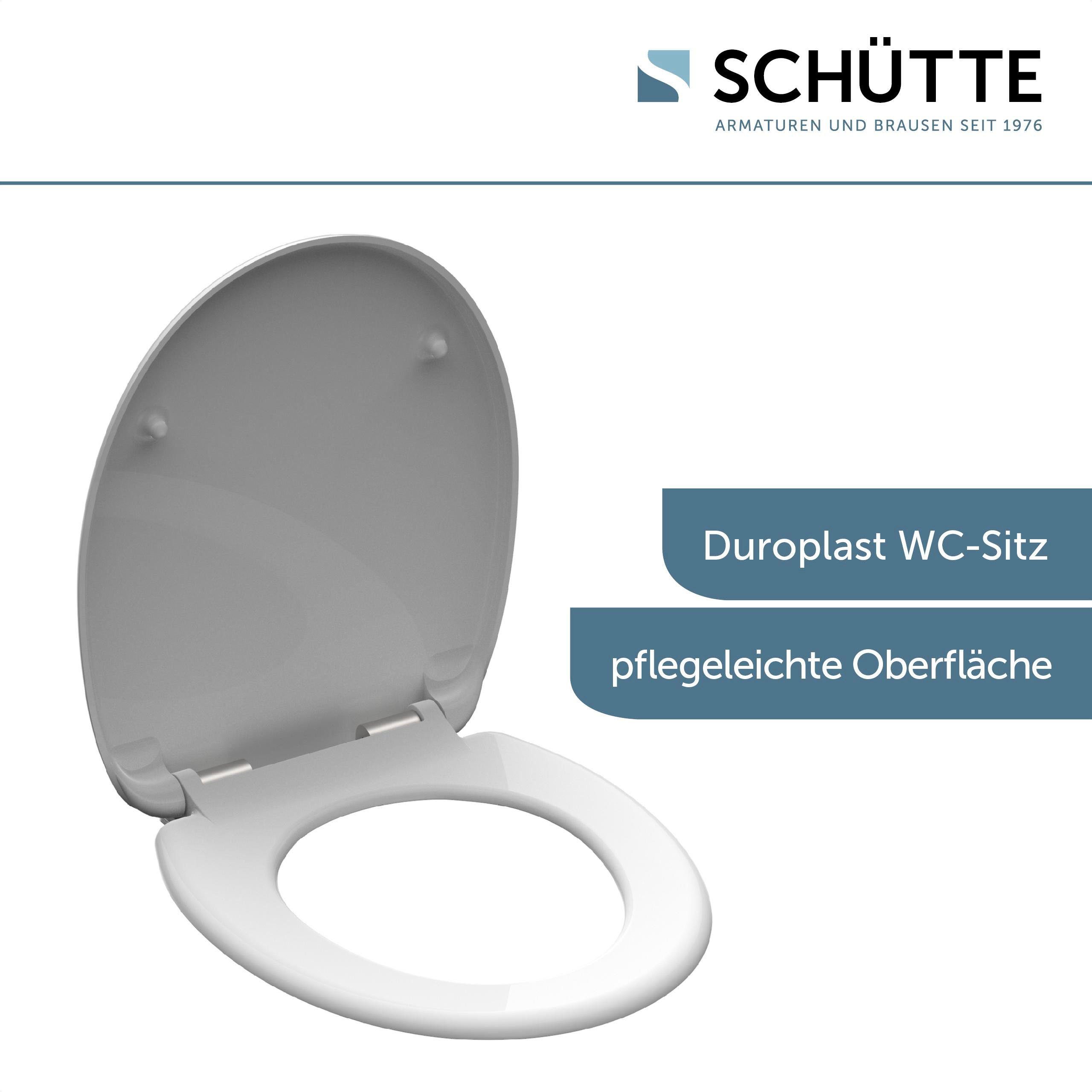 Schütte WC-Sitz WHITE, Duroplast, mit Absenkautomatik