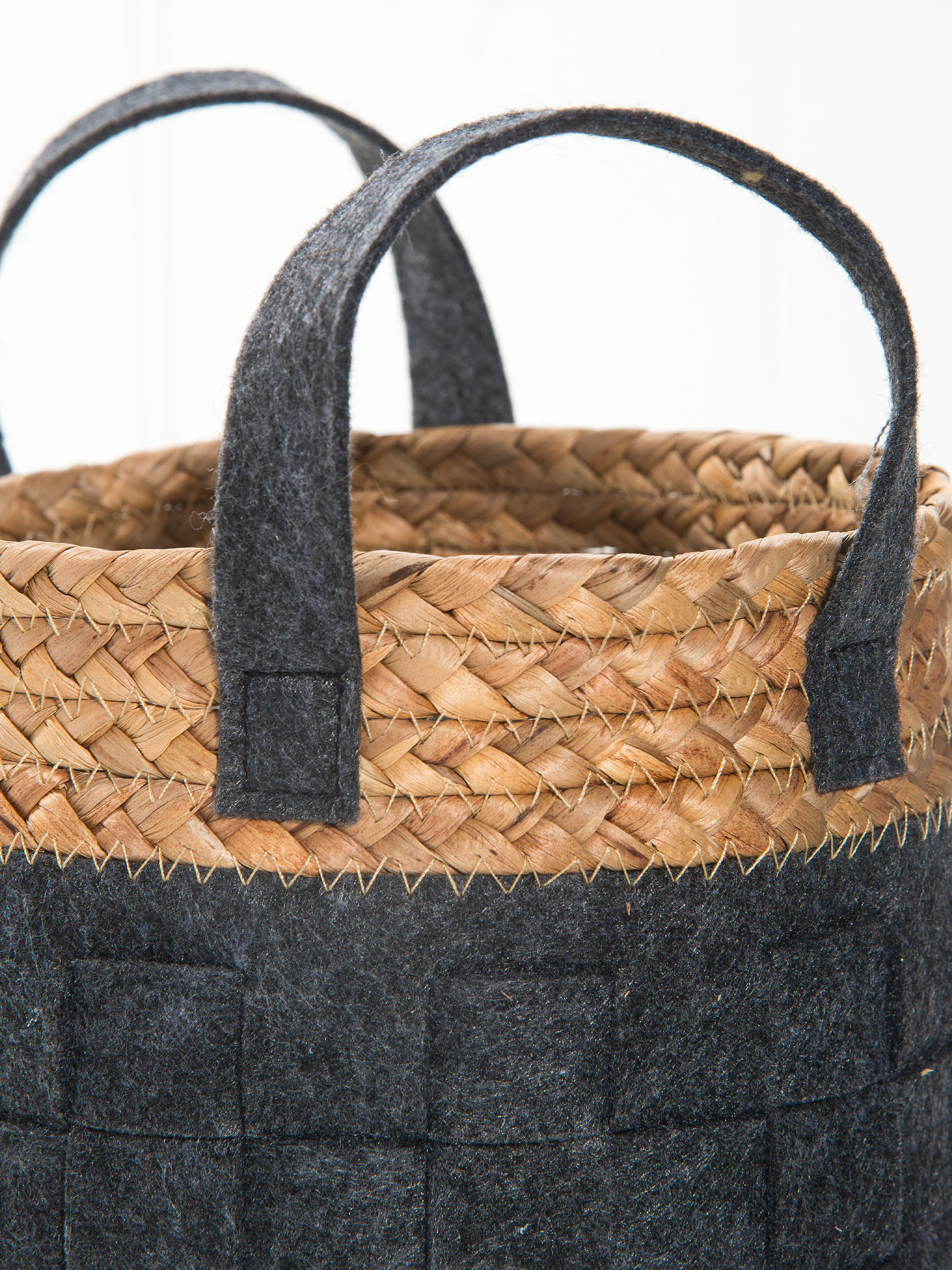 Feltani Korb, Darkgrey/Natural