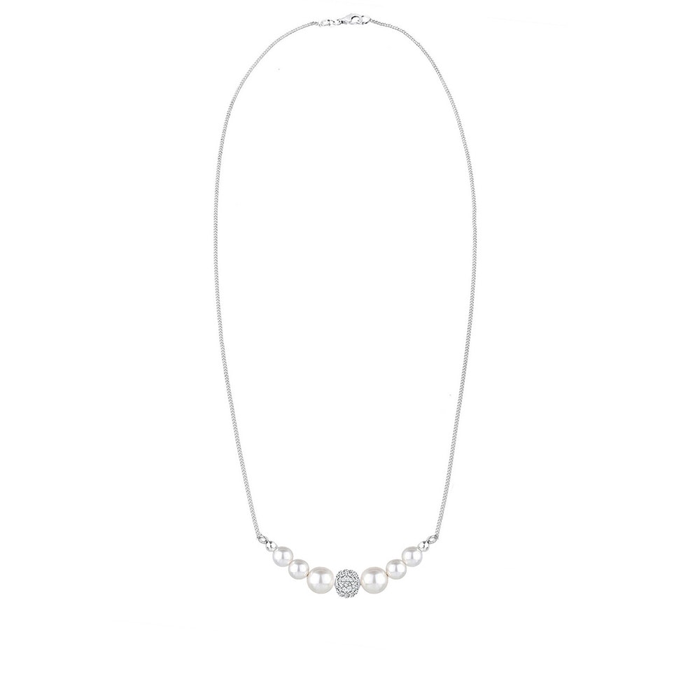 Elli Elli Collier Synthetischen Perlen Elegant 925 Silber collier